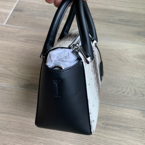 Nolita Mini Natural/Black Natural/Black Embossed Leather Messenger Bag - Picture 5 of 7